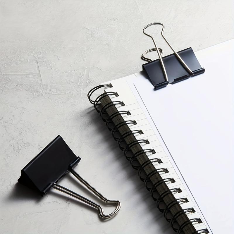 Assorted Binders & Paper Clips for Office School Home