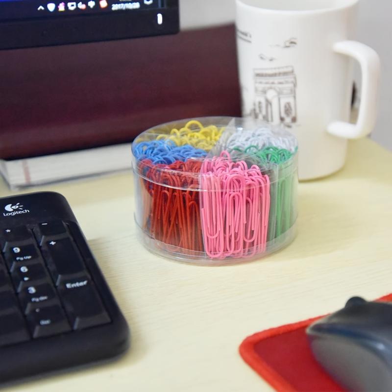300pcs Colorful Paper Clips for Home School Office