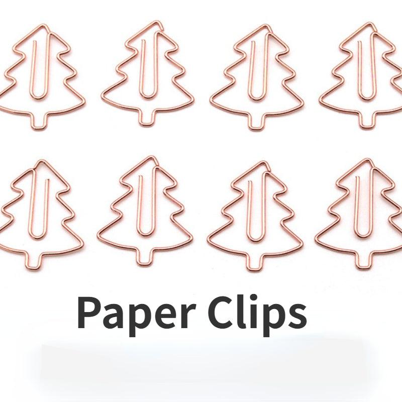 20pcs Christmas Tree Mix Colors Metal Paper Clips Envelope Bookmarks