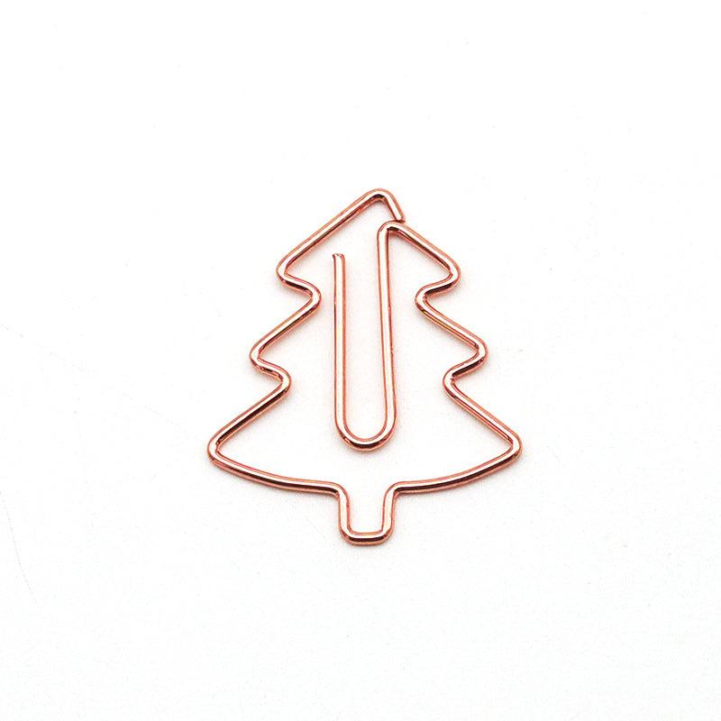 20pcs Christmas Tree Mix Colors Metal Paper Clips Envelope Bookmarks