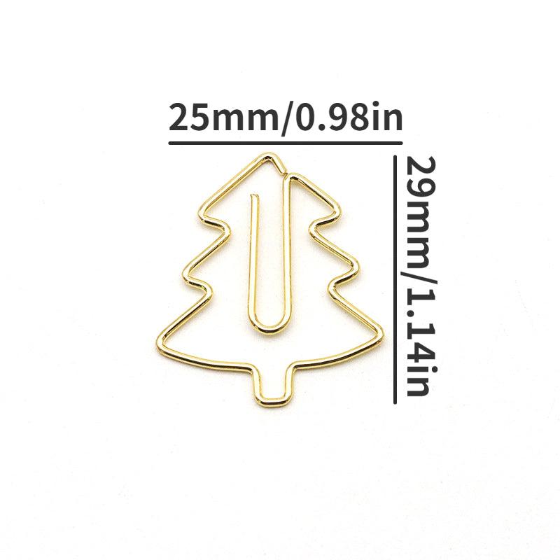 20pcs Christmas Tree Mix Colors Metal Paper Clips Envelope Bookmarks