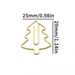 20pcs Christmas Tree Mix Colors Metal Paper Clips Envelope Bookmarks
