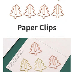 20pcs Christmas Tree Mix Colors Metal Paper Clips Envelope Bookmarks