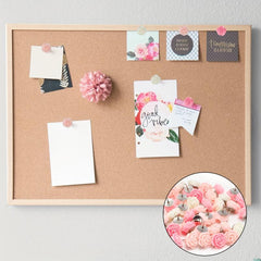 40pcs Rose Theme Cork Board Nails for Bulletin Boards and Photo Wall