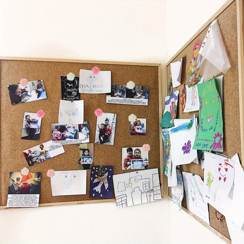 40pcs Rose Theme Cork Board Nails for Bulletin Boards and Photo Wall