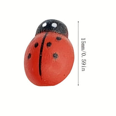 40pcs Wooden Ladybug Shaped Thumbtacks for Bulletin Board, Office Supplies