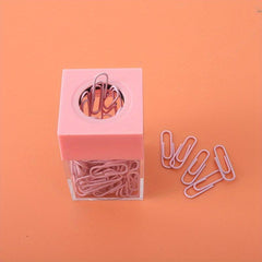 18pcs Magnetic Paper Clip Storage Box Large Capacity Desktop Office Macaron Clip