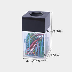18pcs Magnetic Paper Clip Storage Box Large Capacity Desktop Office Macaron Clip