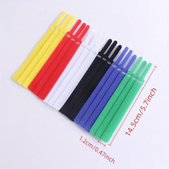 10pcs Hook And Loop Nylon Ties for Cable Wire Storage