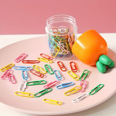 Carrot Shaped Storage Box with 100 Paper Clips
