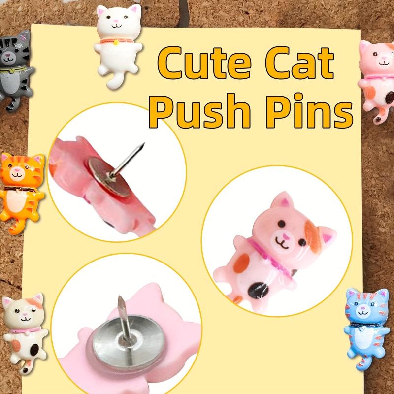 50pcs Cute Cat Push Pins for Cork Boards Wall Hangings Bulletin Boards