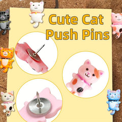 50pcs Cute Cat Push Pins for Cork Boards Wall Hangings Bulletin Boards
