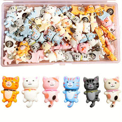 50pcs Cute Cat Push Pins for Cork Boards Wall Hangings Bulletin Boards