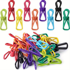 10pcs Chip Clips 5.08cm Assorted Colors Food Bag Clips PVC Coated Utility Clips