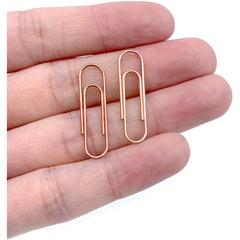 100pcs Rose Paper Clips 28MM Boxed Metal Paper Clips Push Pins Office Folder