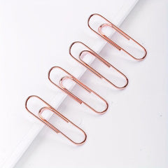100pcs Rose Paper Clips 28MM Boxed Metal Paper Clips Push Pins Office Folder