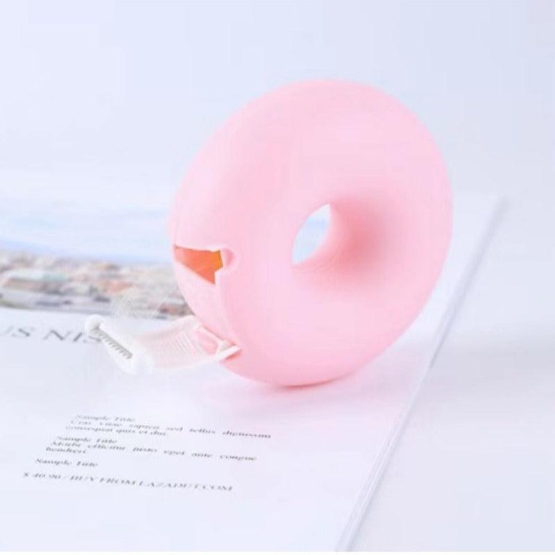 2pcs Donut Shape Tape Dispensers Portable Tape Holder pink