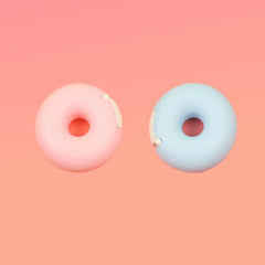 2pcs Donut Shape Tape Dispensers Portable Tape Holder pink