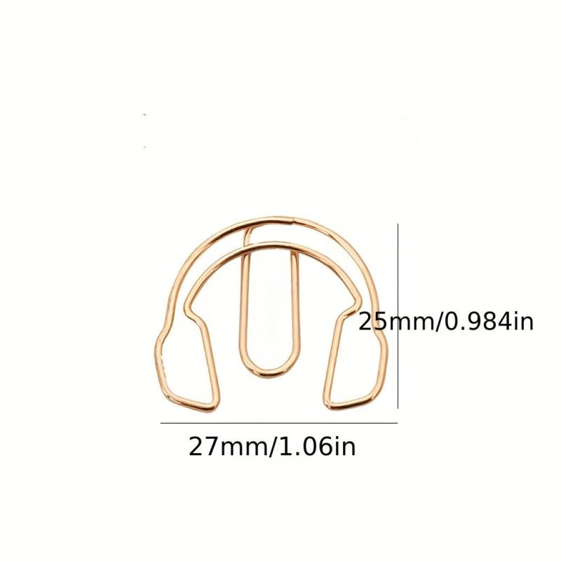 Special Shaped Music Note Paper Clips, Rose Gold Plated, 20 Count