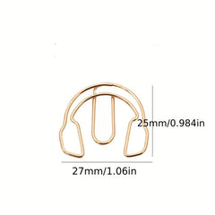 Special Shaped Music Note Paper Clips, Rose Gold Plated, 20 Count