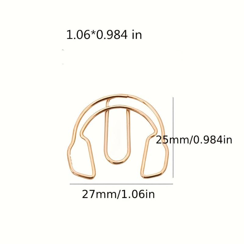 Special Shaped Music Note Paper Clips, Rose Gold Plated, 20 Count