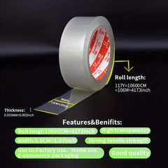 Large Roll Transparent Sealing Tape for Secure Packaging