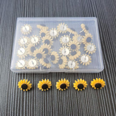 Sunflower Push Pins 30pcs Decorative Flower Cork Board Tacks