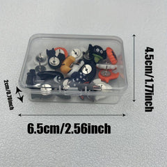 20pcs Halloween Style Skull Pumpkin Push Pins for Office Supplies