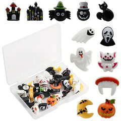 20pcs Halloween Style Skull Pumpkin Push Pins for Office Supplies