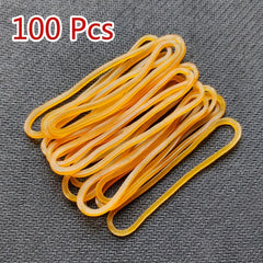 100pcs Yellow Rubber Bands Office School Stationery Supplies