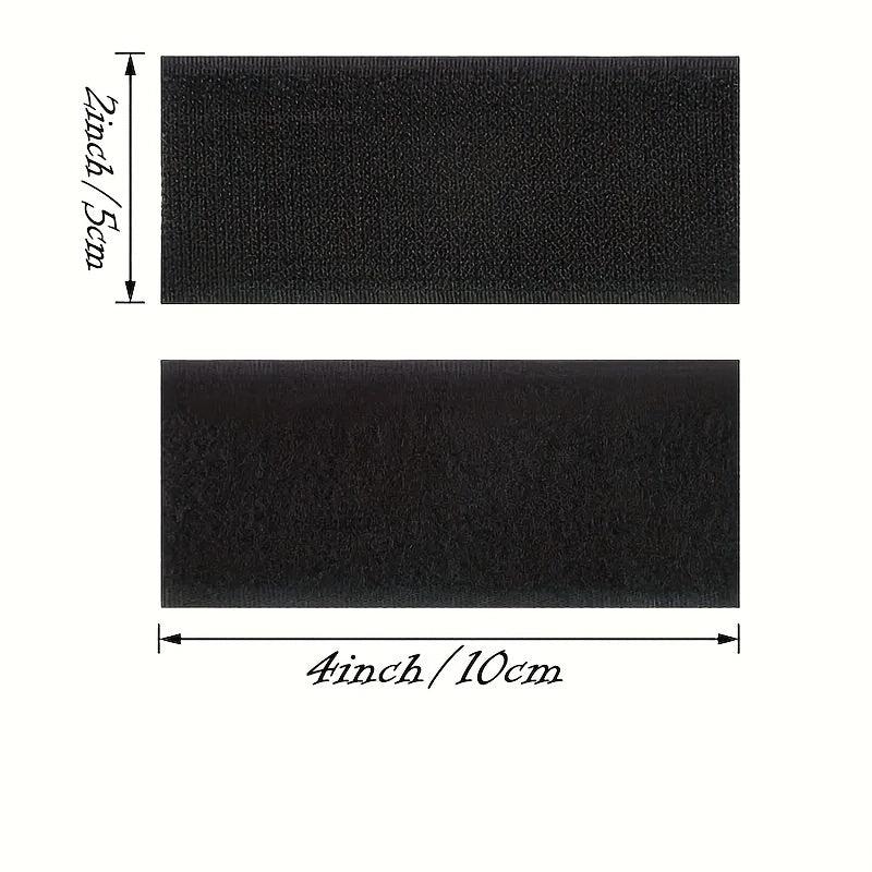 4 Pairs Heavy Duty Adhesive Hook & Loop Tape Strips 5x10 16 Cm