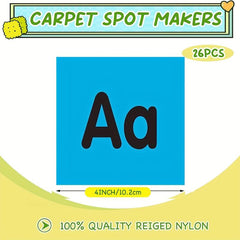 26pcs Carpet Markers 10-16cm Alphabet Adhesive Carpet Dots Markers