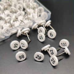 100 Numbered Push Pin Tacks Sequential Pins With Numbers For Maps Presentations