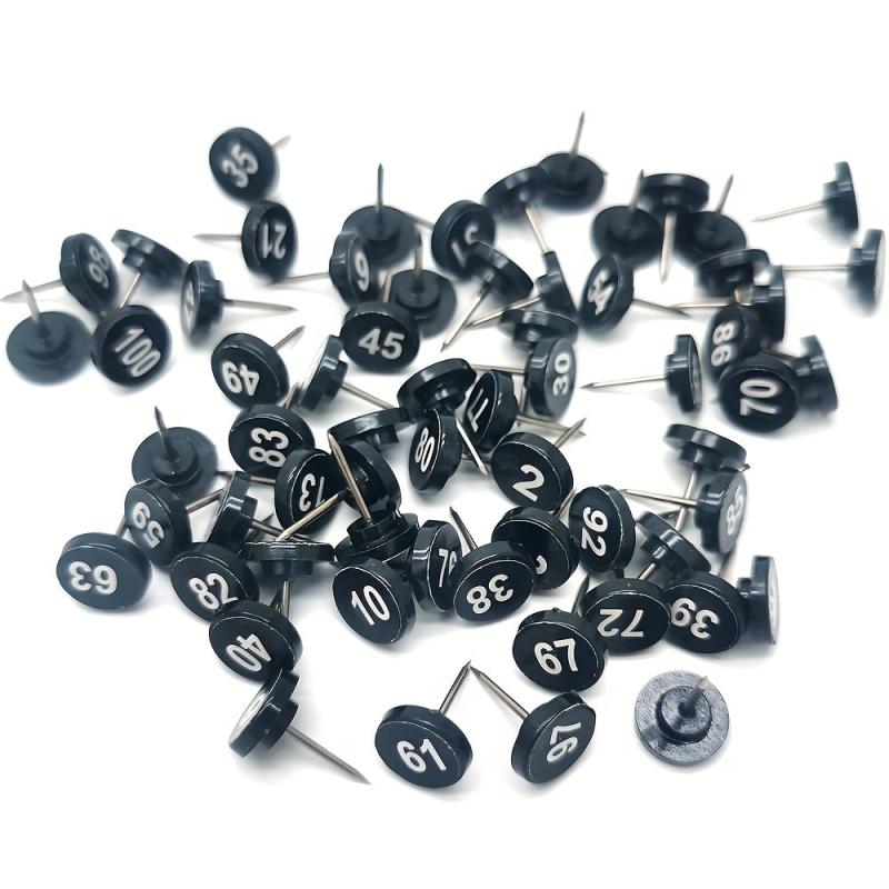 100 Numbered Push Pin Tacks Sequential Pins With Numbers For Maps Presentations