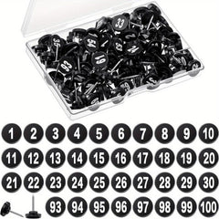 100 Numbered Push Pin Tacks Sequential Pins With Numbers For Maps Presentations