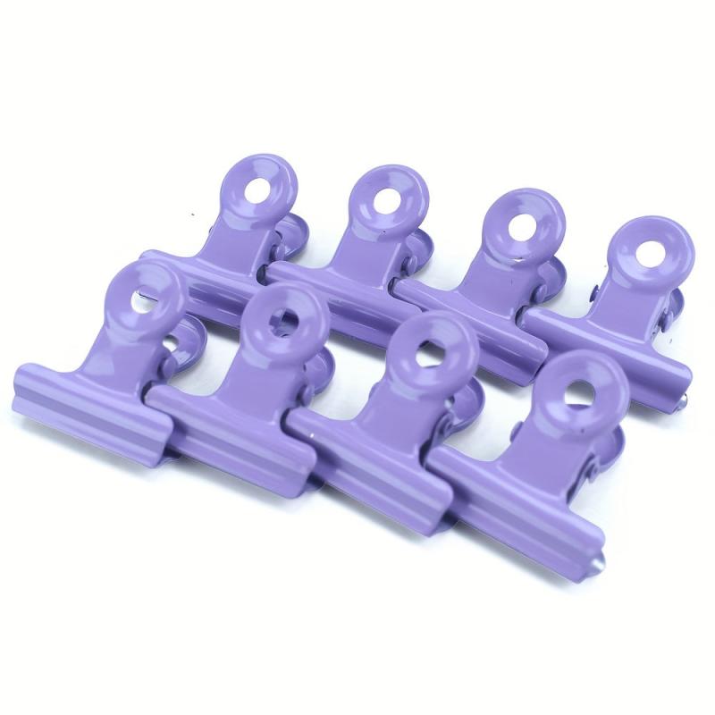8pcs Macaron Mini Metal Hinge Clip Paper Clamps