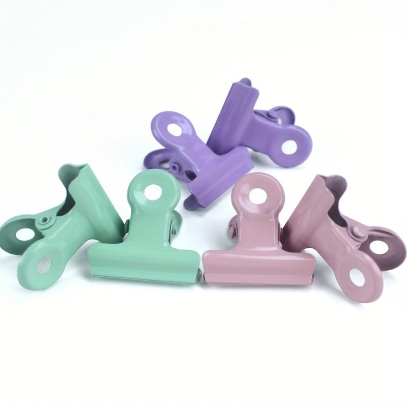 8pcs Macaron Mini Metal Hinge Clip Paper Clamps