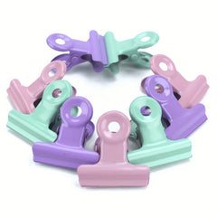 8pcs Macaron Mini Metal Hinge Clip Paper Clamps