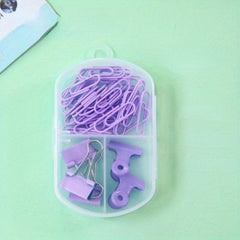 45pcs Multifunctional Pushpins Paper Clips Stationery Set