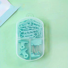 45pcs Multifunctional Pushpins Paper Clips Stationery Set