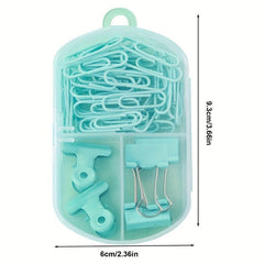 45pcs Multifunctional Pushpins Paper Clips Stationery Set