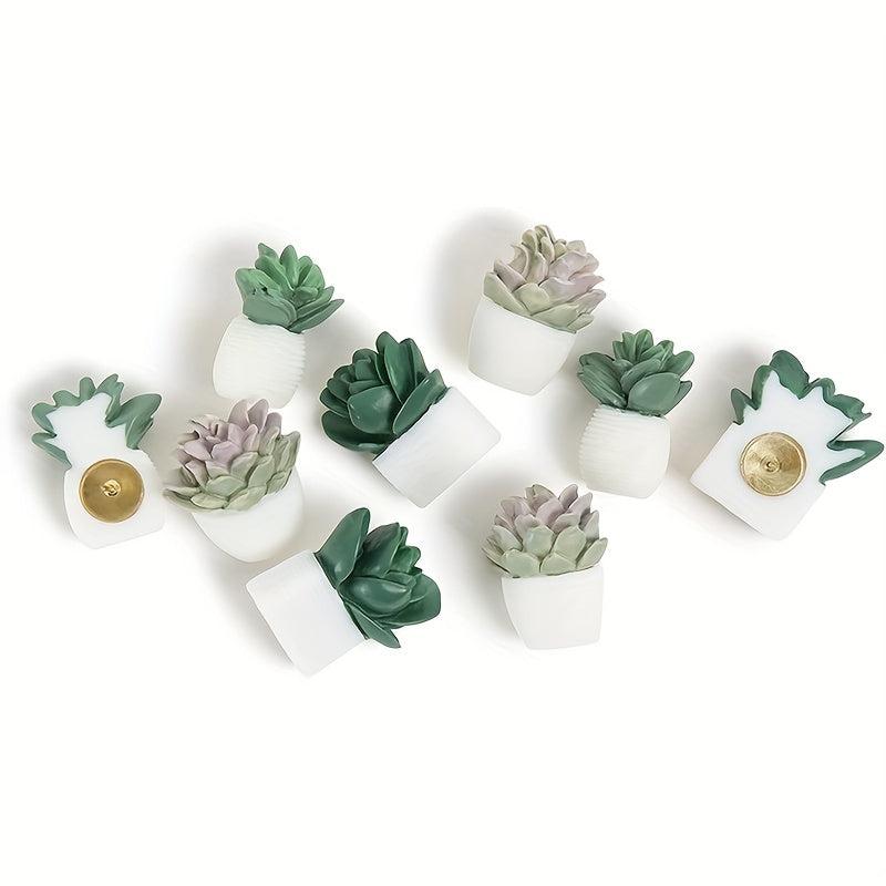 9pcs Creative Succulent Cactus Pushpin Thumbtack