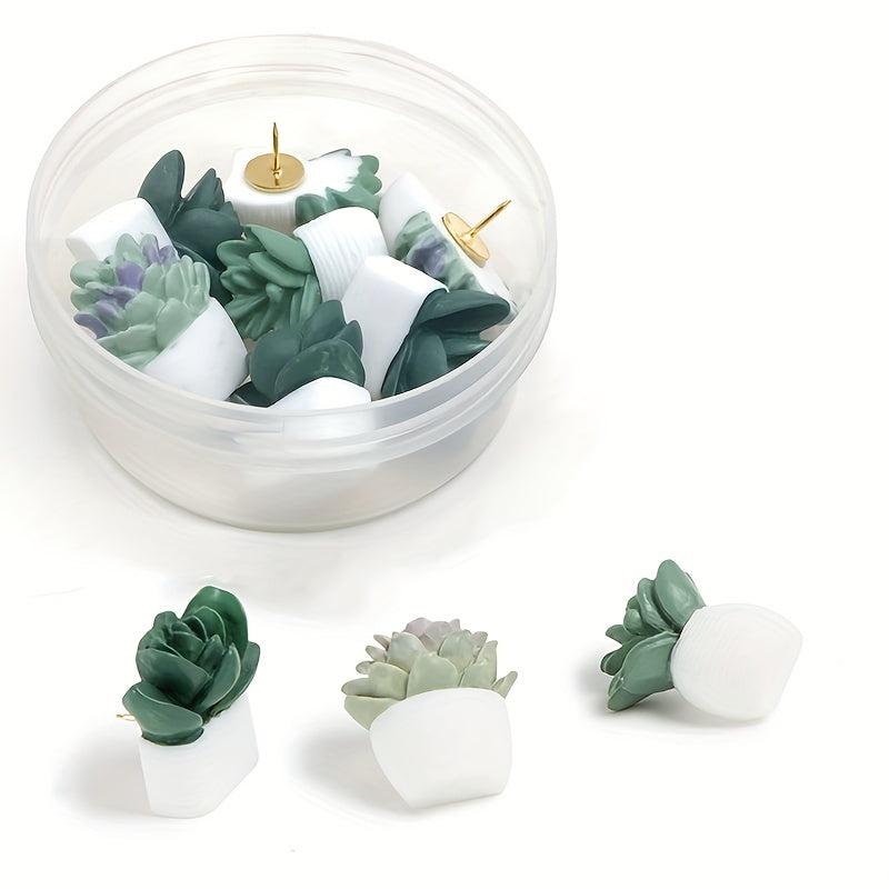 9pcs Creative Succulent Cactus Pushpin Thumbtack