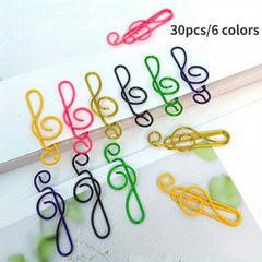 30pcs Mix Colors Metal Paper Clips Bookmarks For Office School Stationery