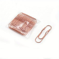 12pcs Metal Paper Clip Pen Plug Accessories Golden Pen Clip