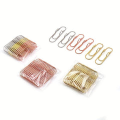 12pcs Metal Paper Clip Pen Plug Accessories Golden Pen Clip