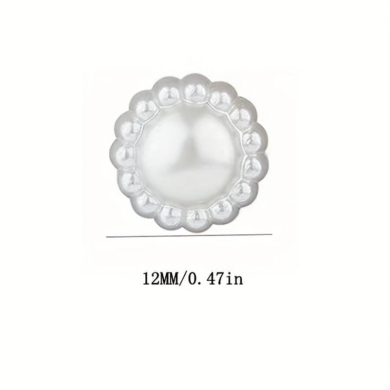 30pcs Flower Shaped Pearl Push Pins for Cork Board