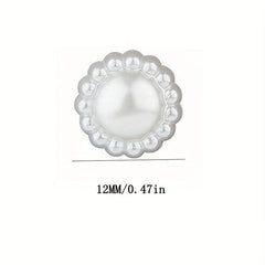 30pcs Flower Shaped Pearl Push Pins for Cork Board