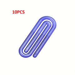 10pcs Transparent Plastic Paper Clip File Bookmark File Sorting Plastic Clip
