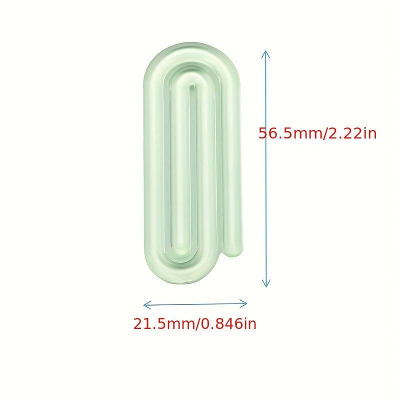 10pcs Transparent Plastic Paper Clip File Bookmark File Sorting Plastic Clip